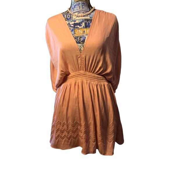 Mustard Seed Boho Peasant mini dress size small - Picture 3 of 6
